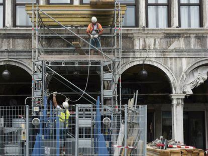 Restauraci&oacute;n de la plaza San Marco por parte del grupo de seguros Generali.