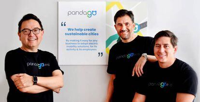 Francisco Acosta, Andrés Soler y Mariano Galán, fundadores de PandaGo.