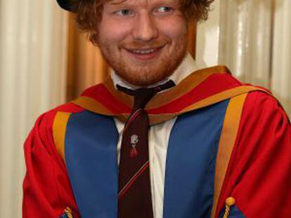 Ed Sheeran, el día que recibió su reconocimiento.