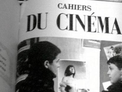 Una página de la revista 'Cahiers du Cinéma' sin fechar.