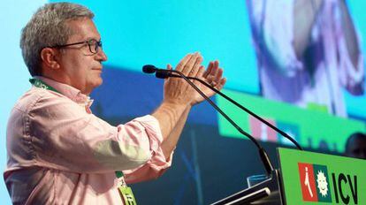 Saura, presidente saliente de ICV,