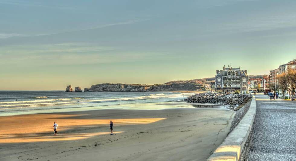 La playa de Hendaya, en el País Vasco francés.