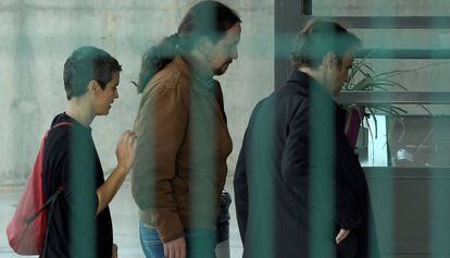 Pablo Iglesias arriba a la presó de Lledoners per visitar Oriol Junqueras.