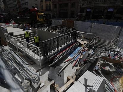 La estación de metro de Sevilla, cerrada por las obras de renovación.
 
 