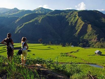 Panorámica de los arrozales de Luplula, una de las aldeas de la provincia de Kalinga, al norte de la isla de Luzón, en Filipinas.