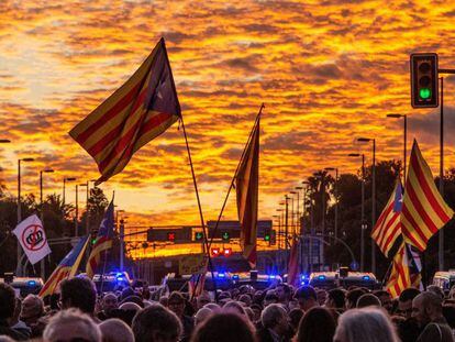 Manifestación independentista en Barcelona. 