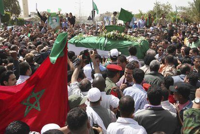 Funeral por Sai el Arab, hijo de Muamar Gadafi, organizado por el régimen libio en Trípoli.