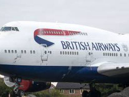 Un avión Boeing 747 de British Airways.