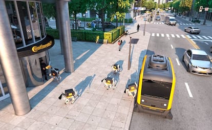 'Render' del proyecto de entrega automatizada de Continental.