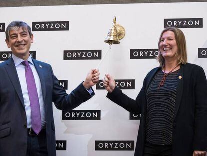 Carlos Buesa y Tamara Maes, presidente y directora cient&iacute;fica, respectivamente, de Oryzon Genomics.