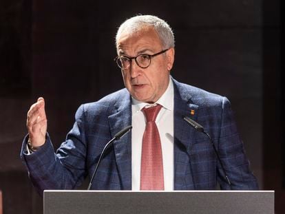 El presidente del Comité Olímpico Español (COE), Alejandro Blanco, en un acto en la sede del Comité, en Madrid.