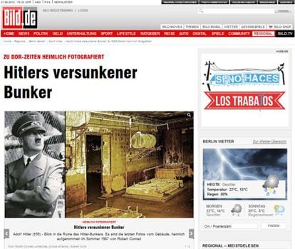Una de las supuestas imágenes del búnker de Hitler publicadas por 'Bild'.