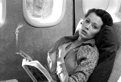 La actriz Sylvia Kristel, nacida en 1954, en el filme 'Emmanuelle' de Just Jaeckin de 1974