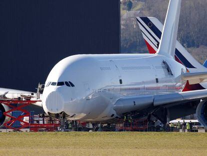 Un avión A380 de Airbus.