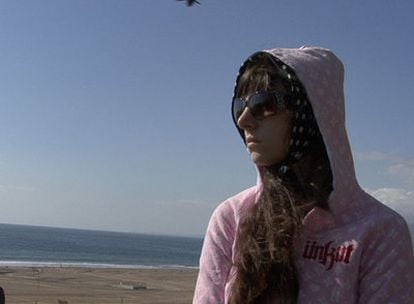 María, en la playa de Santa Mónica, en Los Ángeles, el pasado mes de enero.