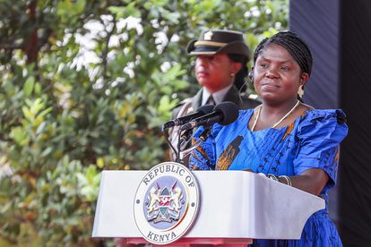 Márquez ofrece una conferencia durante su visita a Nairobi. 
