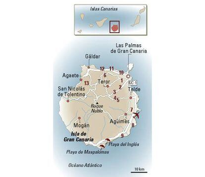Mapa de Gran Canaria.