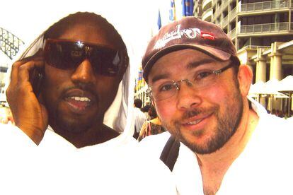 Junto a Kanye West en 2006.
