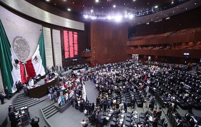 La sesión ordinaria se la Cámara de Diputados en Ciudad de México el pasado domingo 18 de abril.