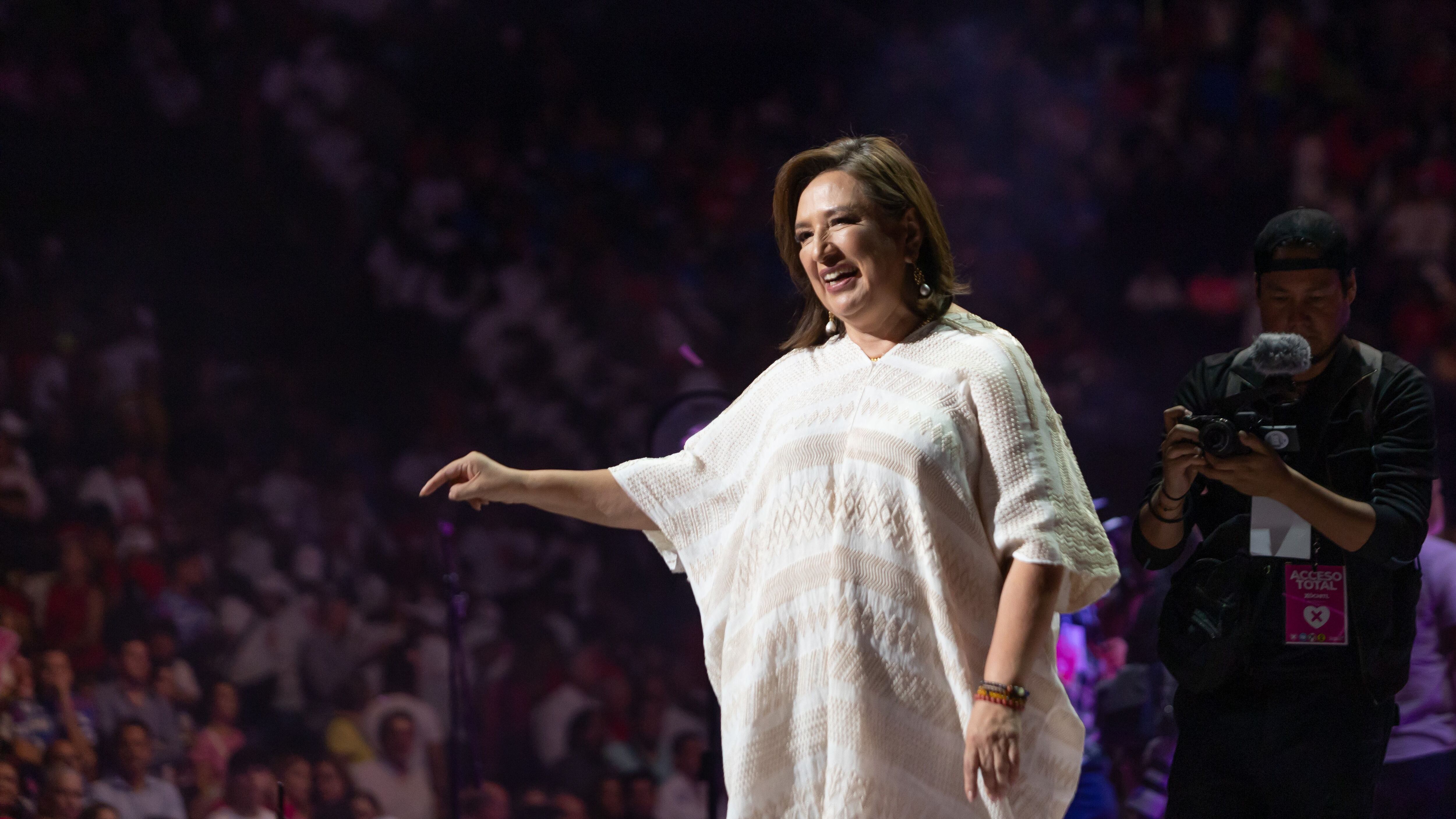 Xóchitl Gálvez, em sua última campanha na Arena Monterrey.