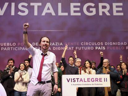 Pablo Iglesias, en la clausura de la Asamblea Ciudadana de Podemos Vistalegre II. 