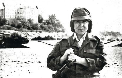 Alexiévich, en 1988 en Kabul, durante la invasión soviética de Afganistán.