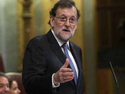 Mariano Rajoy, en el pleno del Congreso.