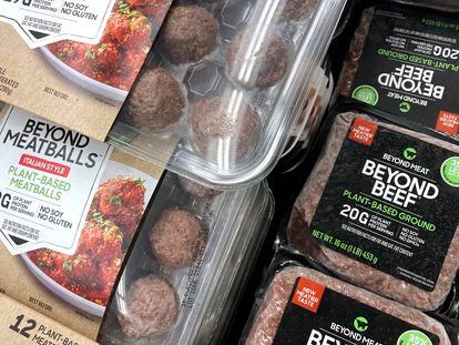 Productos de Beyond Meat en un supermercado de Estados Unidos.