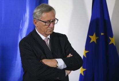 El presidente Jean-Claude Juncker, en la sede de la Comisi&oacute;n en Bruselas.