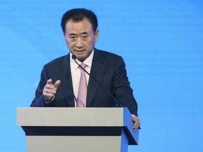 Wang Jianlin, dueño de Wanda, el lunes en el homenaje de Hollywood a su figura.