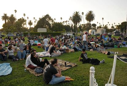 Vista del cementerio Hollywood Forever Cemetery, en Los Ángeles.
