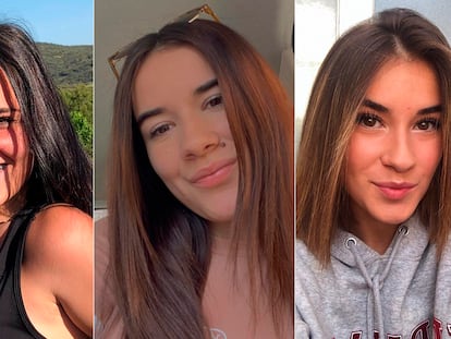 María, de 18 años; Alba, de 16, y Rosario, de 19.