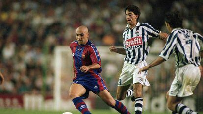 De la Peña, en 1997 ante la Real Sociedad.