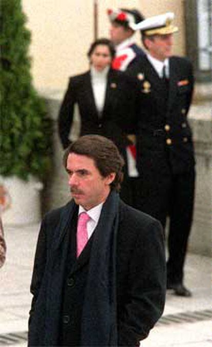 El presidente del Gobierno, José María Aznar, en La Moncloa.