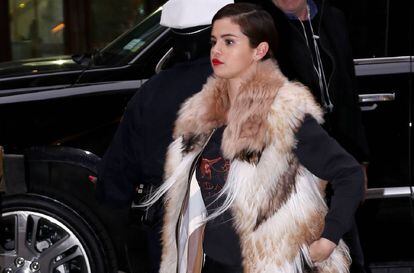 Selena Gomez, el pasado 17 de enero en las calles de Nueva York.