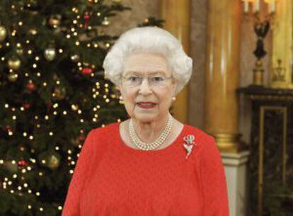 Fotografía de la Reina Isabel II, el día de Navidad.