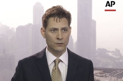 Michael Kovrig durante una entrevista en Hong Kong el 28 de marzo.