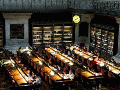 Sala de lectura de la Biblioteca Nacional de Espa&ntilde;a.