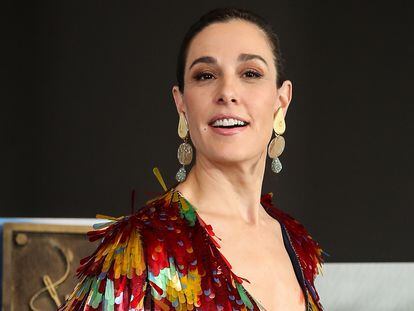 Raquel Sánchez Silva en la presentación de la tercera temporada de Maestros de la costura, en enero de 2020 en Madrid.