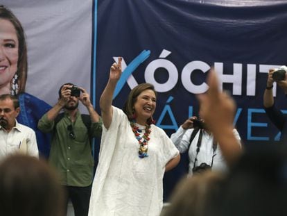 Xóchitl Gálvez, senadora de la República en Cuernavaca, Morelos.