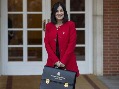 Carolina Darias, ministra de Política Territorial y Función Pública, el pasado 14 de enero antes del primer Consejo de Ministros del nuevo Gobierno.