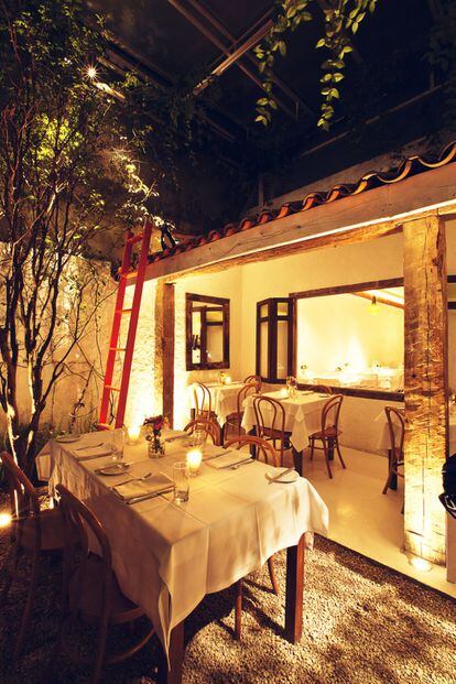 Patio del restaurante Maní, en el barrio de Jardim Paulistano, en São Paulo (Brasil).