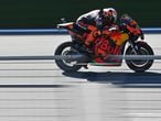 Red Bull KTM Factory Racing Spanish rider Pol Espargaro rides during a practice session ahead of the MotoGP Styrian Grand Prix on August 22, 2020 at Red Bull Ring circuit in Spielberg bei Knittelfeld, Austria. (Photo by JOE KLAMAR / AFP)