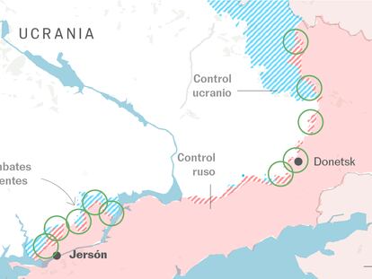 Mapas | Ucrania rompe las líneas defensivas rusas en el este y en el sur