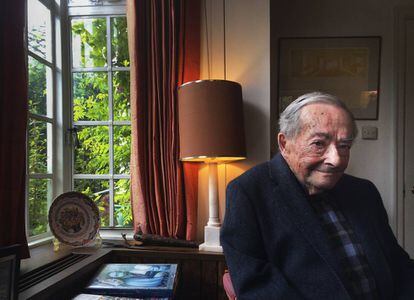 George Steiner en su casa de Cambridge (Reino Unido) en 2016.