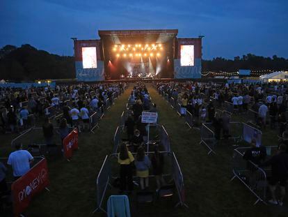 La Virgin Money Unity Arena durante el concierto de Sam Fender.