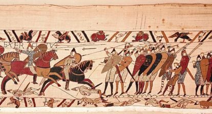 El tapiz de Bayeux, del siglo XI.