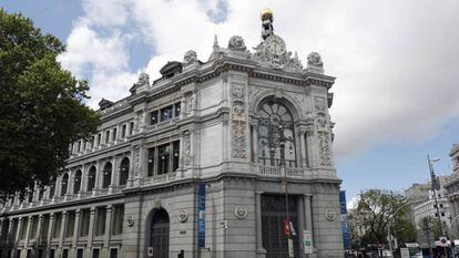 Fachada del Banco de España en Madrid.