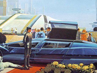 Uno de los diseños clásicos de Syd Mead, sacado de su libro ‘Sentinel’, publicado en 1978.