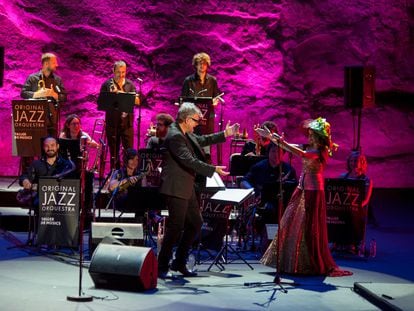 Un momento del homenaje a Xavier Cugat en el Grec.